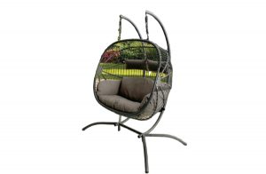 Double swing chair with stand