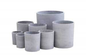 Flower pot holders for concrete fence post brackets