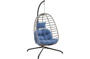 Folding egg swinging chair