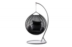 Hanging wicker egg chair
