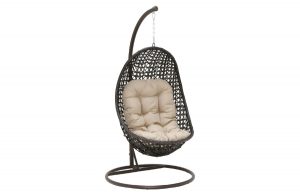 Rattan swing chair with stand