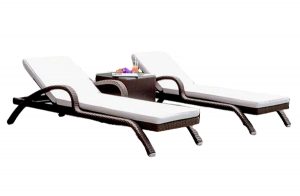 rattan chaise lounge outdoor