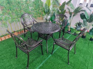 cast aluminum patio furniture dining set